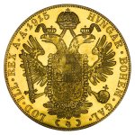 Zlatá investiční mince 4 Dukáty Rakousko 1915 novoražba 13,76 g – druhá strana
