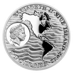 Stříbrná mince Objevení Ameriky - Leif Eriksson proof (2)