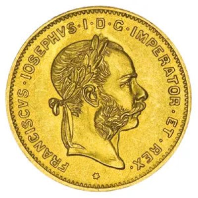 Zlatá mince 4 Florin Rakousko (Gulden) 10 Franků novoražba 2,90 g - obrázek 2