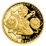 Zlatá mince 5000 Kč Městská památková rezervace Jihlava 2021 PROOF 15,55 g - obrázek 2