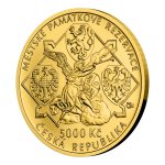 Zlatá mince 5000 Kč Městská památková rezervace Jihlava 2021 STANDARD 15,55 g - obrázek 3