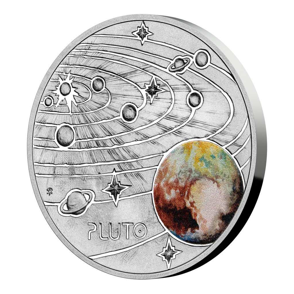 Stříbrná mince Mléčná dráha - Pluto proof 31,1 g - obrázek 1