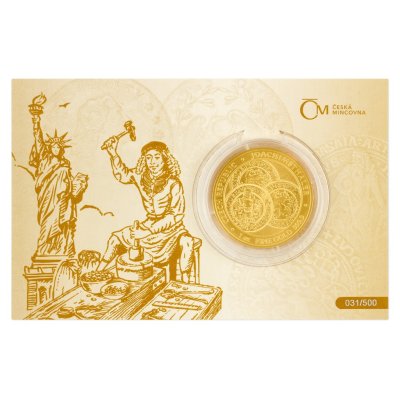Zlatá uncová investiční mince Tolar - Česká republika 2022 STANDARD číslovaný (3)