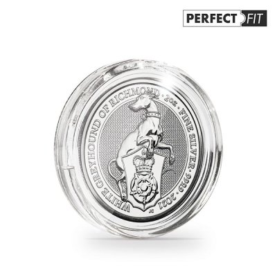 Kapsle na minci plastová kruhová pro 2 Oz Queen's Beasts Silver - průměr 38,61 mm