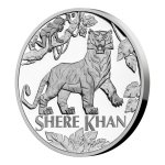 Stříbrná mince Kniha džunglí - Tygr Šér Chán proof 31,1 g (1 Oz)