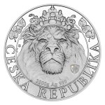 Stříbrná tříkilogramová investiční mince Český lev s hologramem 2022 proof - obrázek 2