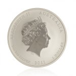 Stříbrná investiční mince Australská Lunární Série II. 2011 Králík 31,1 g - obrázek 2