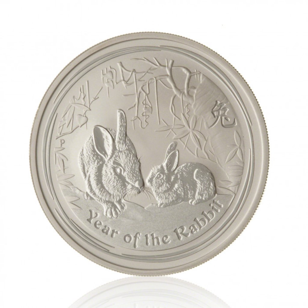 Stříbrná investiční mince Australská Lunární Série II. 2011 Králík 31,1 g - obrázek 1