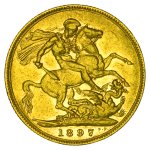 Zlatý Sovereign Královna Viktorie se závojem 1 Libra 7,32 g – 1893 až 1901 - obrázek 2