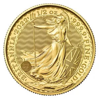 Zlatá investiční mince Britannia 1/2 Oz 999.9 - obrázek 1