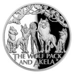 Stříbrná mince Kniha džunglí - Vlčí smečka s Akélou proof 31,1 g – obrázek 2