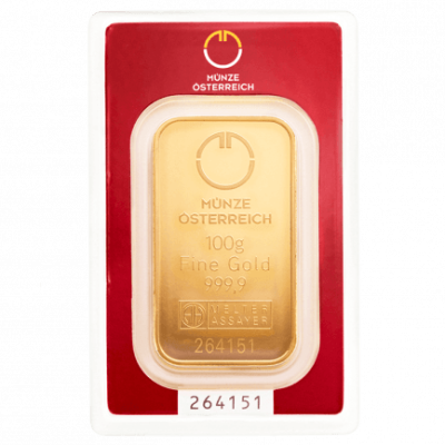 Zlatý investiční slitek Münze Österreich 100 g - obrázek 1