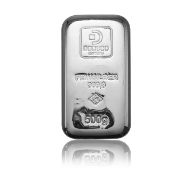 Stříbrný slitek Doduco/LEV 500 g .9999 - obrázek