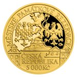Zlatá mince 5000 Kč Městská památková rezervace Litoměřice 2022 PROOF 15,55 g - obrázek 2