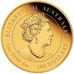 Zlatá investiční mince Australský Lunární rok 2023 Králík 31,1 g - obrázek 3