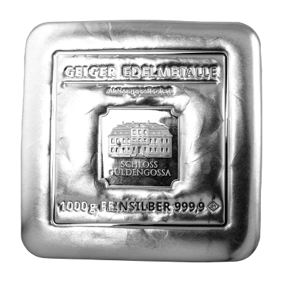 Stříbrný investiční slitek Geiger original 1000 g .999 odlévaný – obrázek 1