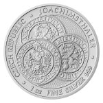 Stříbrná uncová investiční mince Tolar - Česká republika 2023 stand – obrázek 2