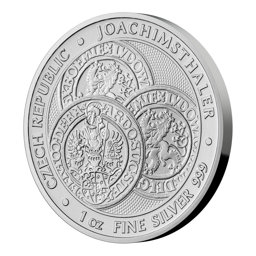 Stříbrná uncová investiční mince Tolar - Česká republika 2023 stand – obrázek 1