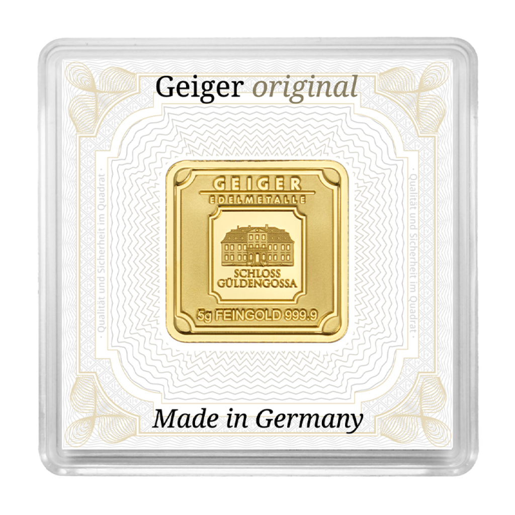 Zlatý investiční slitek 9999 GEIGER Originál 5 g - obrázek 1