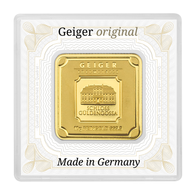 Zlatý investiční slitek 9999 GEIGER Originál 10 g - obrázek 1