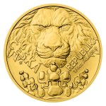 Zlatá 1/4oz investiční mince Český lev 2023 stand – obrázek 2