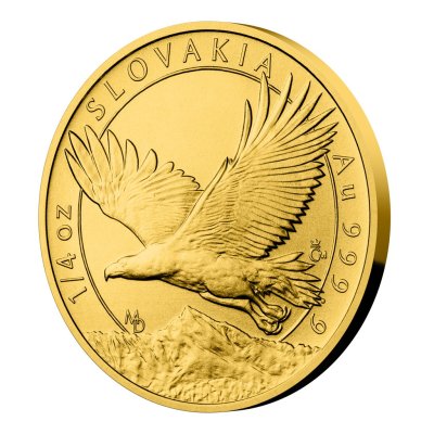 Zlatá 1/4oz investiční mince Orel 2023 stand – obrázek 1