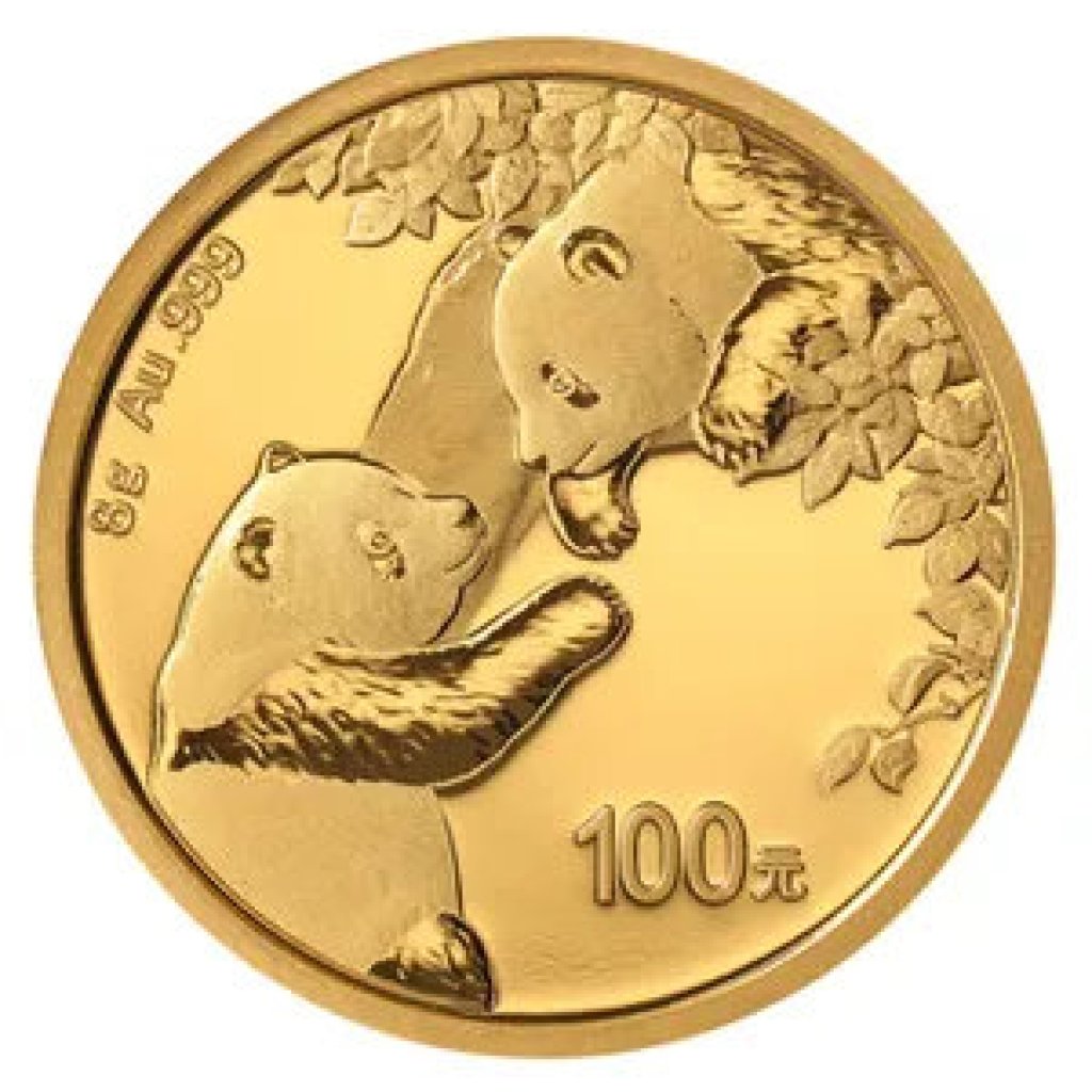 Zlatá investiční mince China Panda (Čínská panda) 8 g - obrázek 1