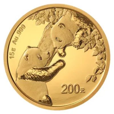 Zlatá investiční mince China Panda (Čínská panda) 15 g - obrázek 1