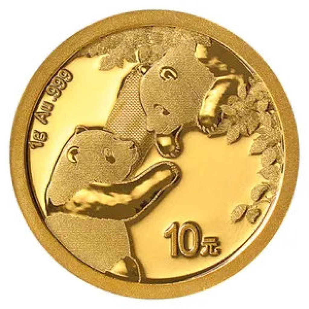 Zlatá mince China Panda (Čínská panda) 1 g - obrázek 1