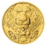 Zlatá 1/2oz investiční mince Český lev 2023 stand – obrázek 2