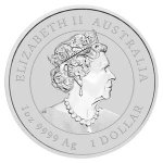 Stříbrná investiční mince Australská Lunární Série III. 2023 Králík 31,1 g - obrázek 2