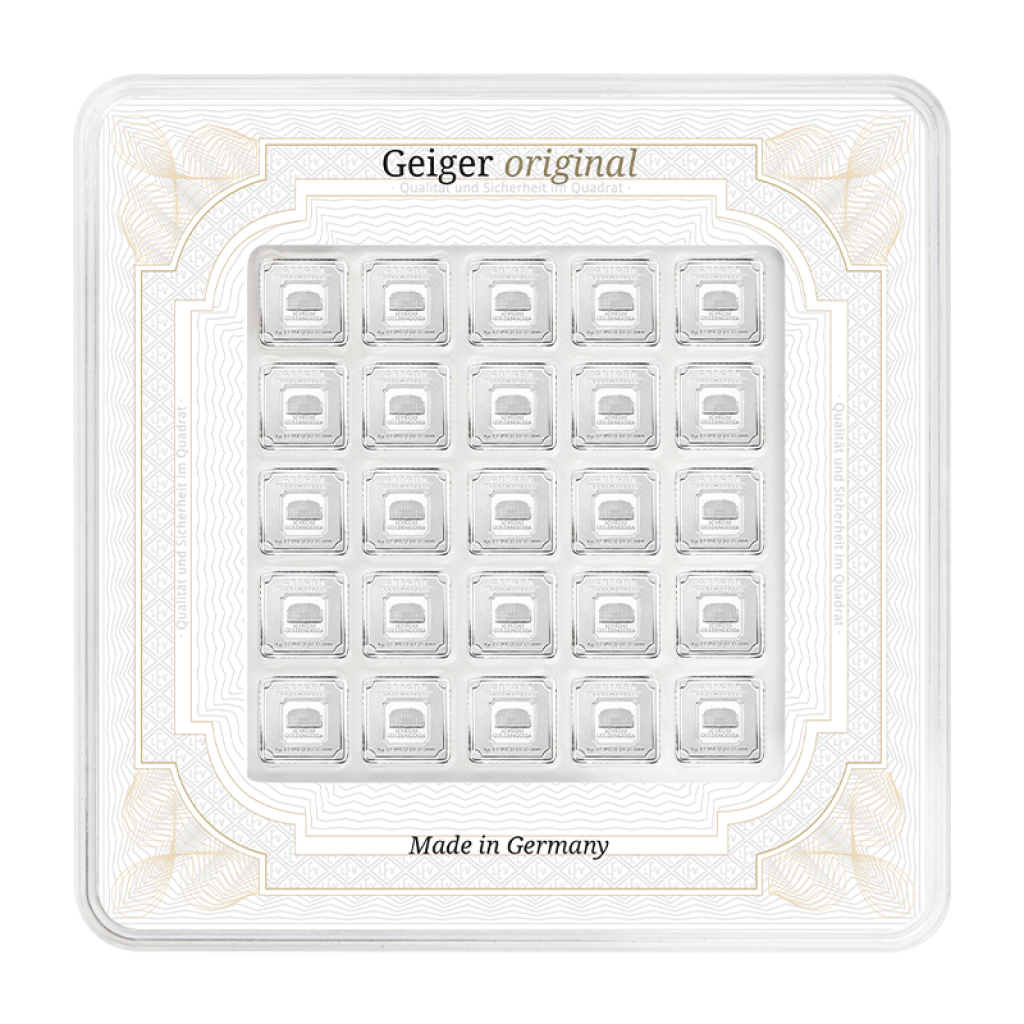 Stříbrný investiční slitek GEIGER Originál - Multicard 25 x 1 g - obrázek 1