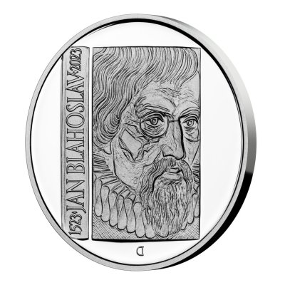 Stříbrná mince 200 Kč Jan Blahoslav 2023 PROOF 13 g - obrázek 1