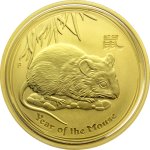 Zlatá investiční mince Australská Lunární Série II. 2008 Myš 31,1 g - další obrázek