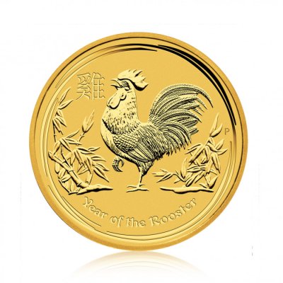 Zlatá investiční mince Australská Lunární Série II. 2017 Kohout 31,1 g (1 Oz) - obrázek 1