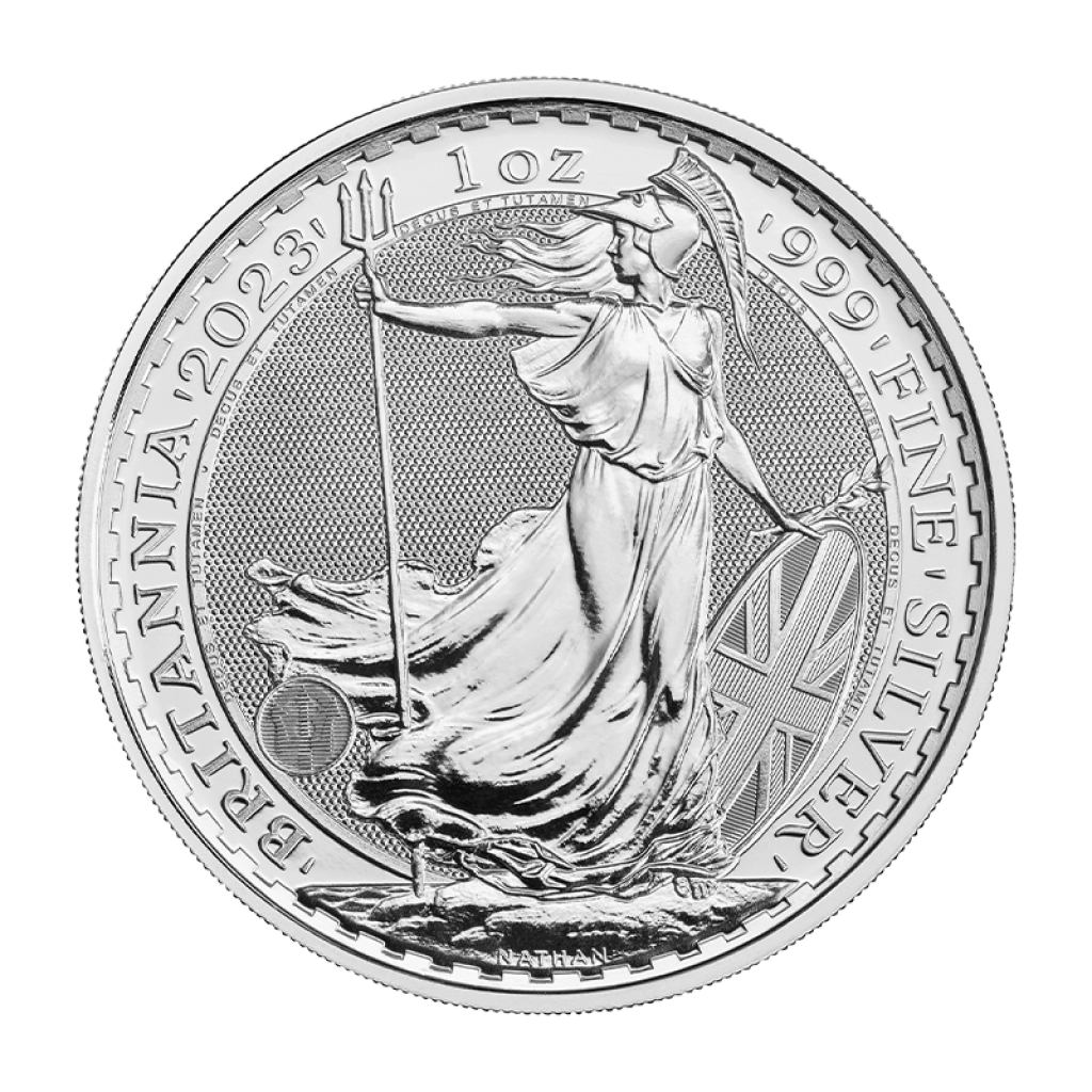 Stříbrná investiční mince Britannia 2023 KCIII 31,1 g - obrázek 1