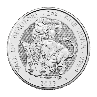 Stříbrná investiční mince The Royal Tudor Beast "Yale of Beaufort" 2023 – obrázek 1