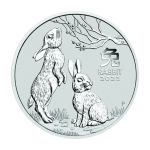 Stříbrná investiční mince Australská Lunární Série III. 2023 Králík 62,2 g (2 Oz)