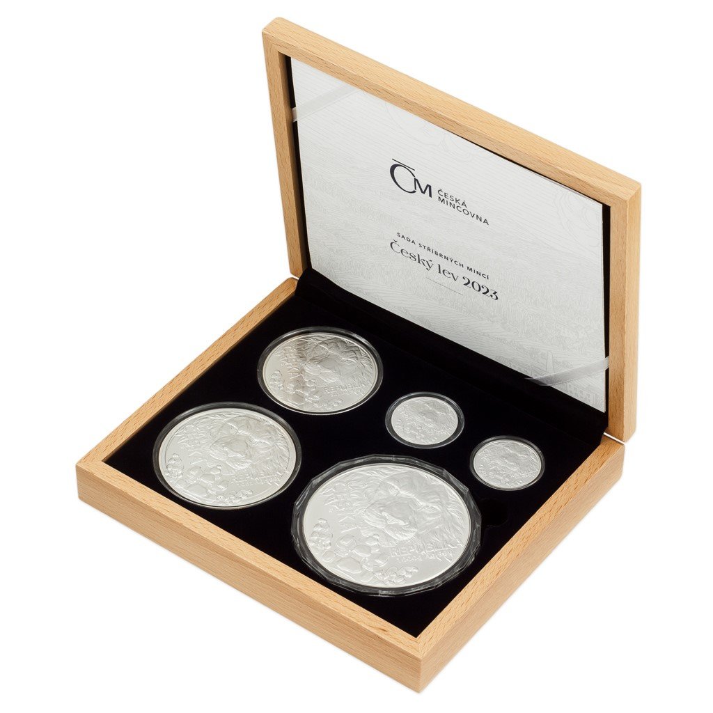Sada stříbrných mincí Český lev 2023 – obrázek 1