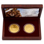 Sada dvou zlatých uncových investičních mincí Český lev a Orel 2022 stand – obrázek 8