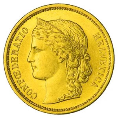 Zlatá investiční mince Helvetia 20 SFRS 5,81 g - obrázek 1