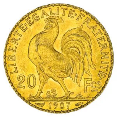 Zlatá mince Marianne / Kohout 20 Franků 5,81 g - obrázek 1