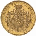 Zlatá mince Leopold II 20 BFRS 5,81 g - obrázek 4