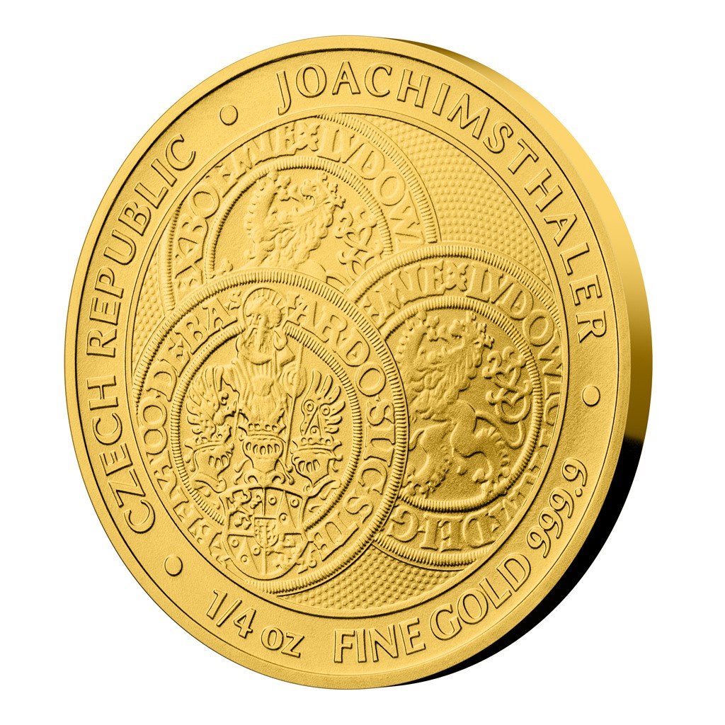 Zlatá 1/4oz investiční mince Tolar - Česká republika 2023 stand – obrázek 1