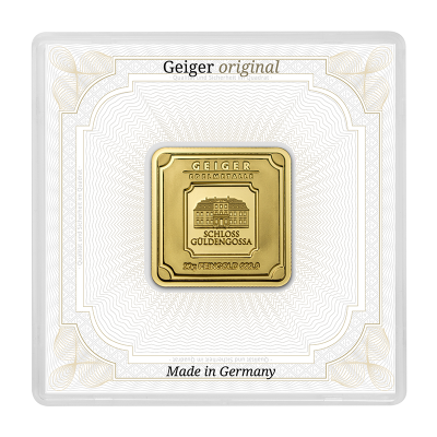 Zlatý investiční slitek 9999 GEIGER Originál – obrázek 1