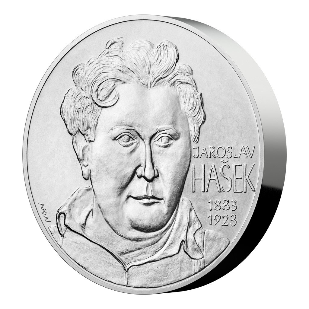 Stříbrná kilogramová mince Jaroslav Hašek – obrázek 1