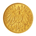 Zlatá mince Hamburg 10 Mark – obrázek 2