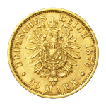 Zlatá mince Hamburg 20 Mark – obrázek 2