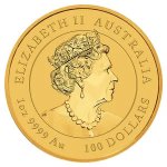 Zlatá investiční mince Australská Lunární Série III. 2020 Myš 31,1 g - obrázek 2