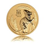 Zlatá investiční mince Australská Lunární Série III. 2020 Myš 31,1 g - obrázek 3
